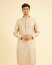 Manyavar Men Beige Extravagance Kurta Pajama