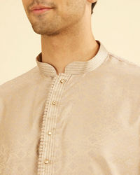 Manyavar Men Beige Extravagance Kurta Pajama