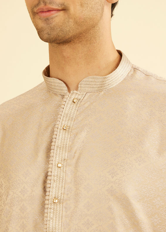 Manyavar Men Beige Extravagance Kurta Pajama