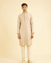 Manyavar Men Beige Extravagance Kurta Pajama