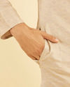 Manyavar Men Beige Extravagance Kurta Pajama