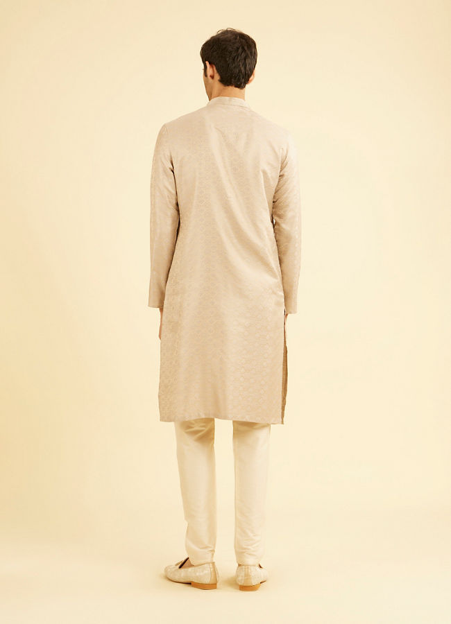 Manyavar Men Beige Extravagance Kurta Pajama