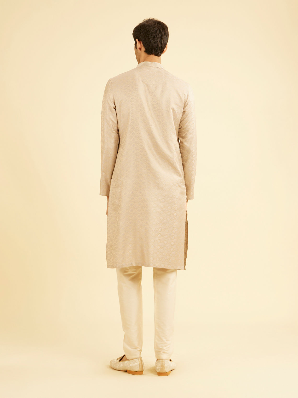Manyavar Men Beige Extravagance Kurta Pajama