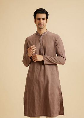 Manyavar Men Elegant Brown Kurta Pajama