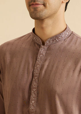 Manyavar Men Elegant Brown Kurta Pajama