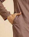 Manyavar Men Elegant Brown Kurta Pajama