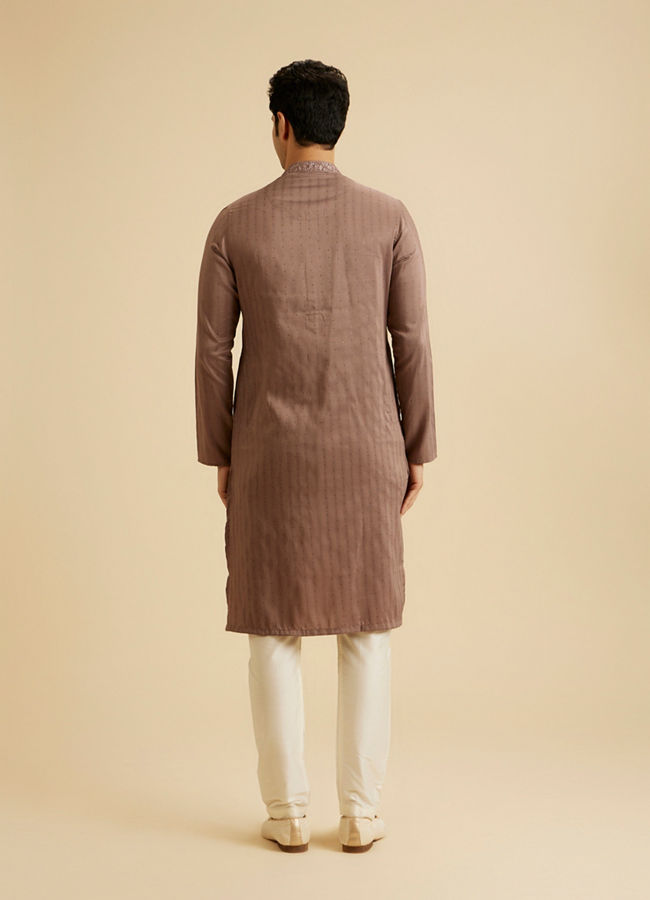 Manyavar Men Elegant Brown Kurta Pajama
