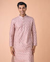 Manyavar Men Dusty Pink Elegance Kurta Pajama