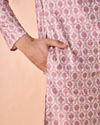 Manyavar Men Dusty Pink Elegance Kurta Pajama