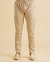 Manyavar Men Exquisite Beige Brocade Kurta Pajama Set