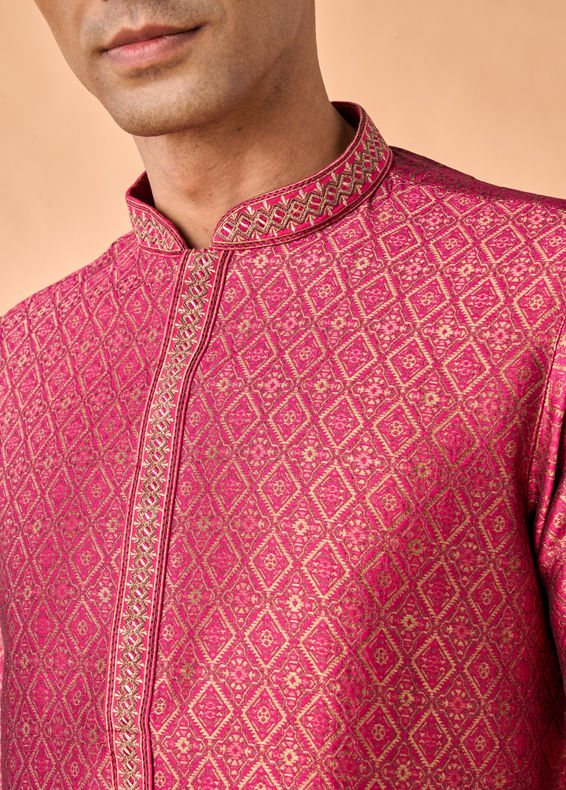 Manyavar Men Regal Rani Pink Kurta Pajama