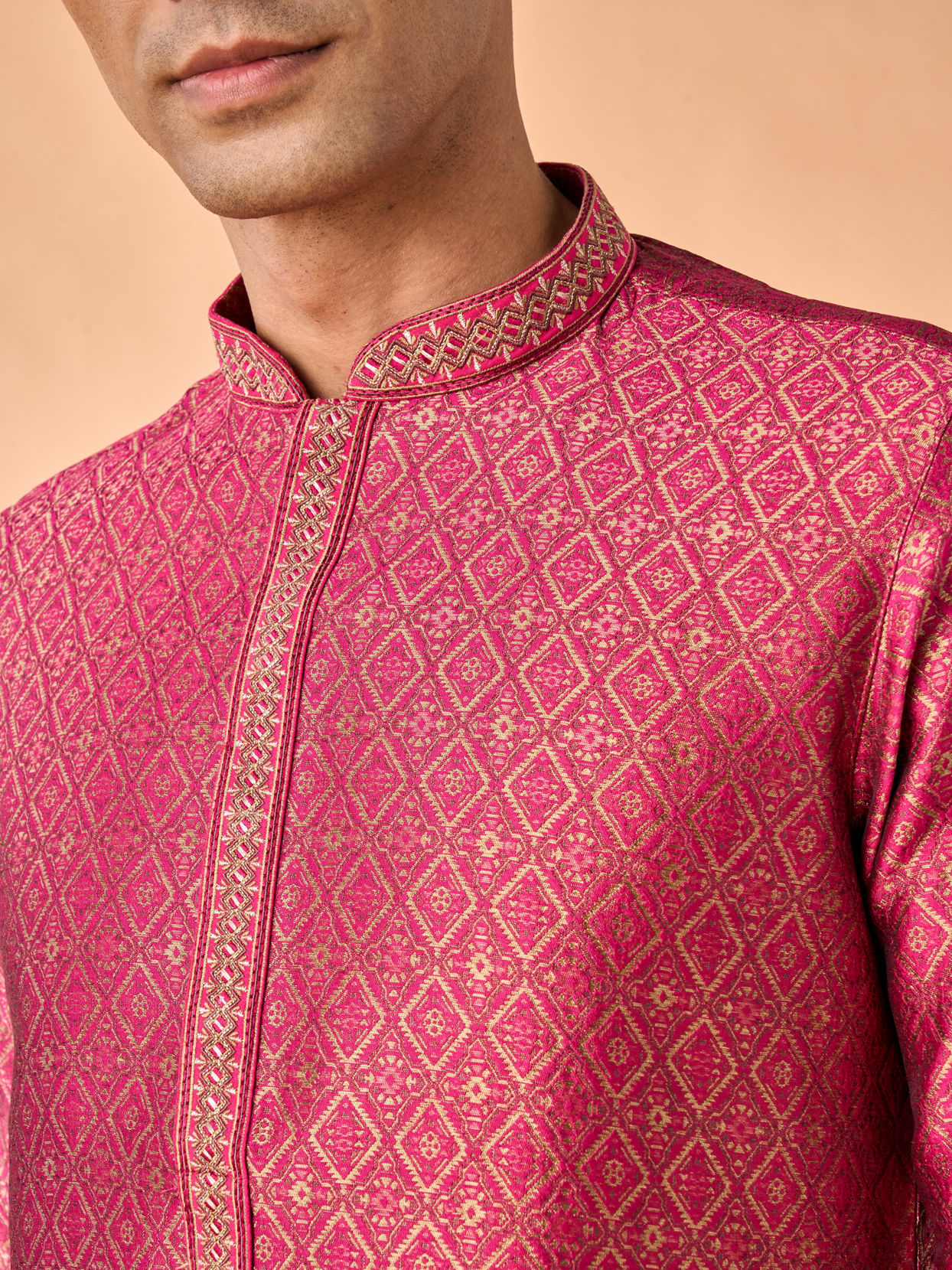 Manyavar Men Regal Rani Pink Kurta Pajama