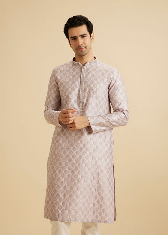 Manyavar Men Lilac Celebration Kurta Pajama