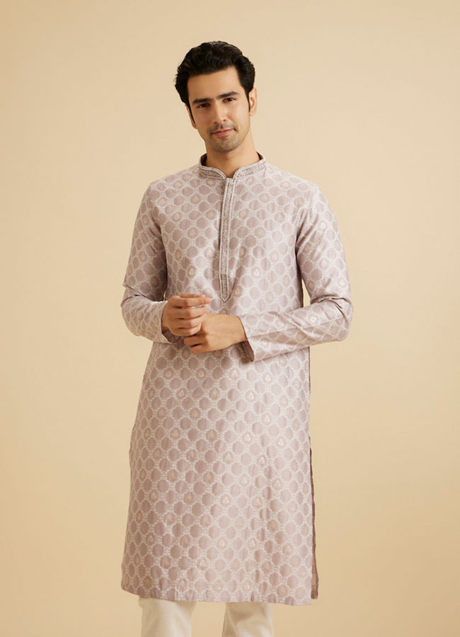 Manyavar Men Lilac Celebration Kurta Pajama