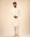 Manyavar Men Cream Splendor Kurta Pajama