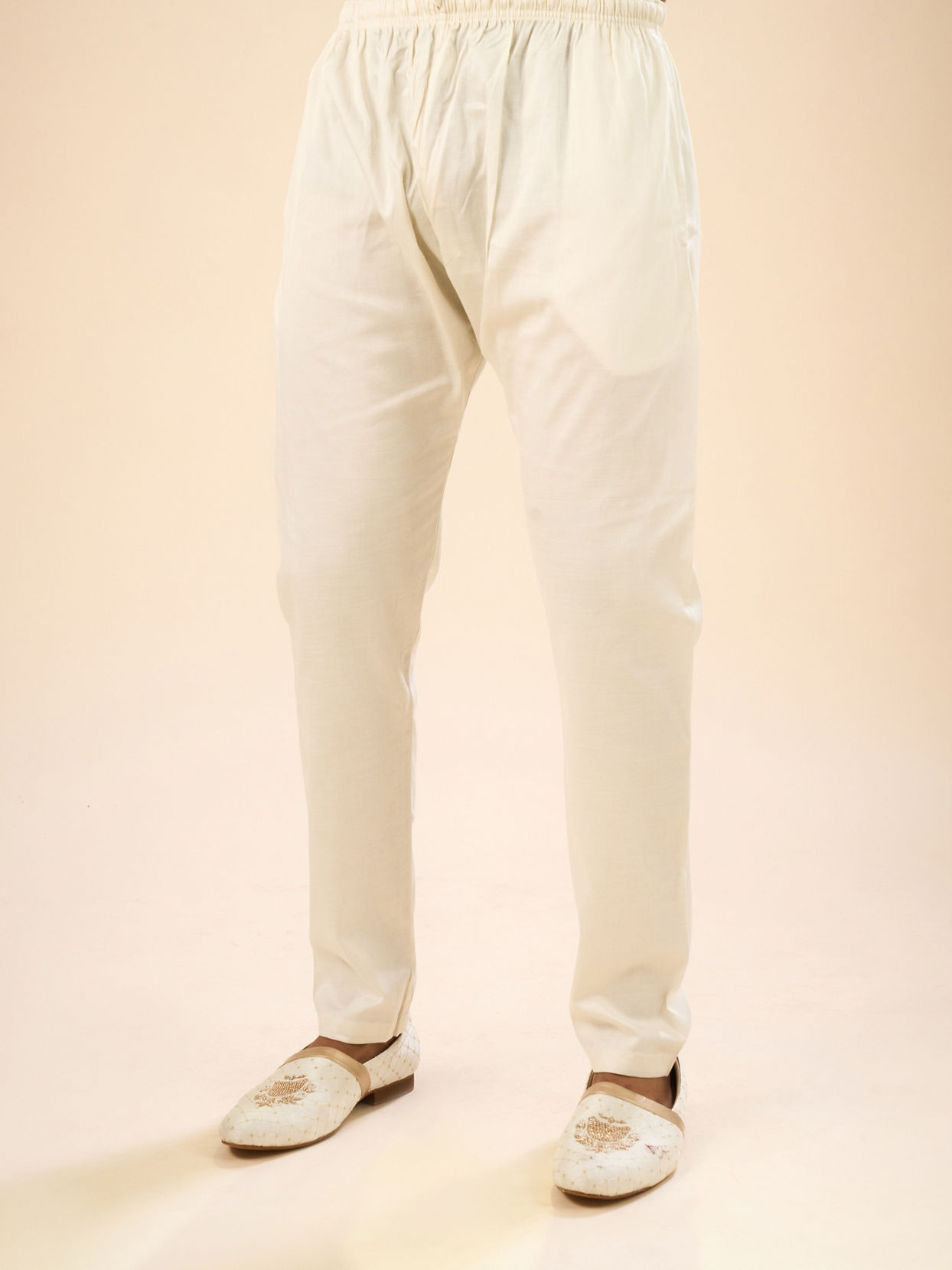 Manyavar Men Cream Splendor Kurta Pajama