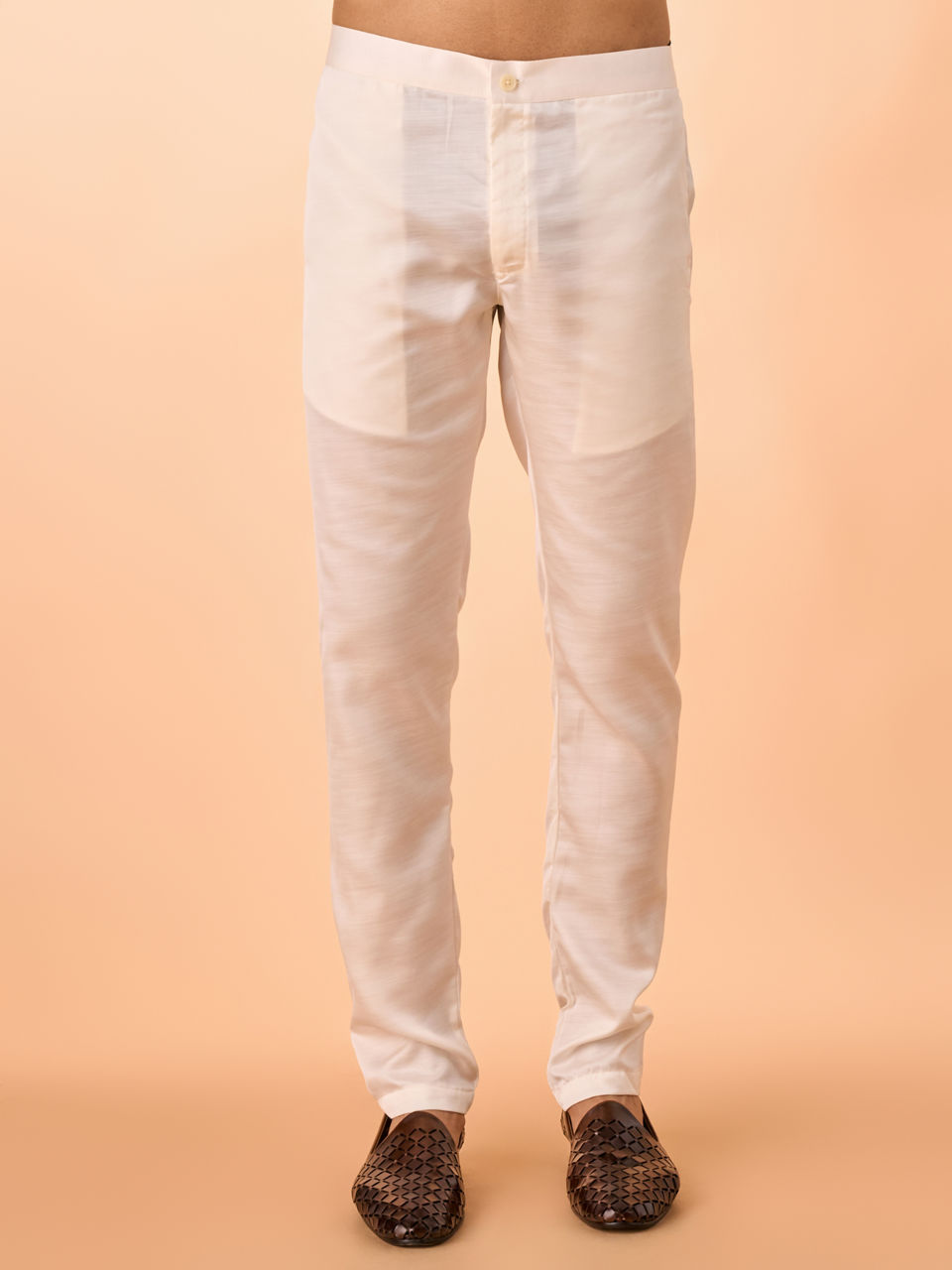 Manyavar Men Cream Satin Glory Kurta Pajama