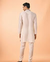 Manyavar Men Cream Satin Glory Kurta Pajama