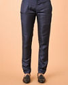 Manyavar Men Vibrant Dark Blue Satin Kurta Pajama