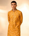 Manyavar Men Sunset Glory Mustard Kurta Patiala
