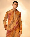 Manyavar Men Radiant Rust Georgette Kurta Pant