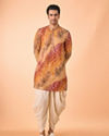 Manyavar Men Radiant Rust Georgette Kurta Pant