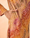 Manyavar Men Radiant Rust Georgette Kurta Pant