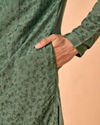 Manyavar Men Olive Green Elegance Kurta Pajama