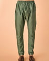 Manyavar Men Olive Green Elegance Kurta Pajama