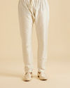 Manyavar Men Warm White Elegance Kurta Pajama