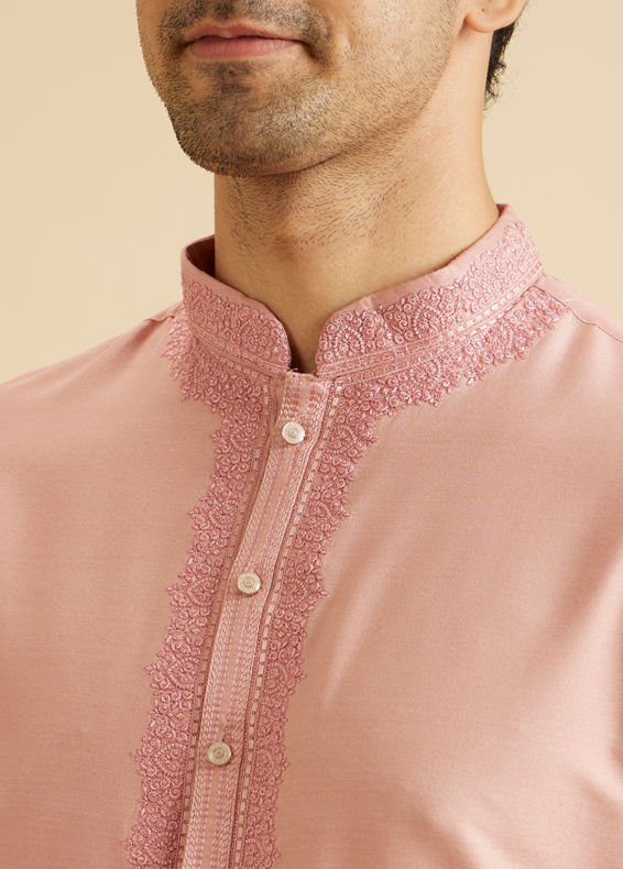 Manyavar Men Dusty Pink Radiance Kurta Pajama