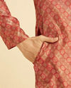 Manyavar Men Elegant Rust Kurta Pajama