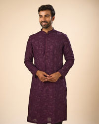 Manyavar Men Enchanting Purple Kurta Pajama