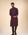Manyavar Men Enchanting Purple Kurta Pajama