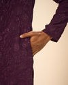 Manyavar Men Enchanting Purple Kurta Pajama