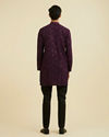 Manyavar Men Regal Purple Georgette Ensemble Kurta Pant