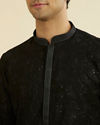 Manyavar Men Elegant Black Kurta Pajama