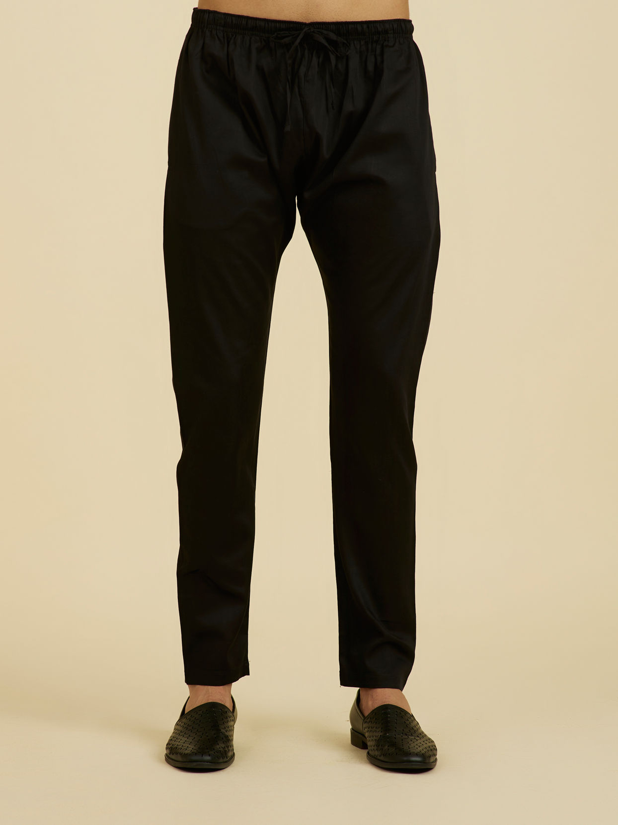 Manyavar Men Elegant Black Kurta Pajama