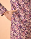 Manyavar Men Graceful Purple Kurta Pajama