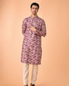 Manyavar Men Graceful Purple Kurta Pajama