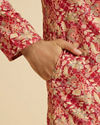 Manyavar Men Radiant Coral Ensemble Kurta Pajama