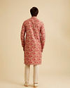 Manyavar Men Radiant Coral Ensemble Kurta Pajama