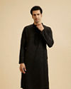 Elegant Black Kurta Pajama Set
