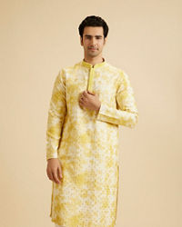 Manyavar Men Sunlit Yellow Kurta Pajama