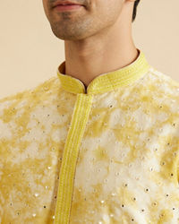 Manyavar Men Sunlit Yellow Kurta Pajama