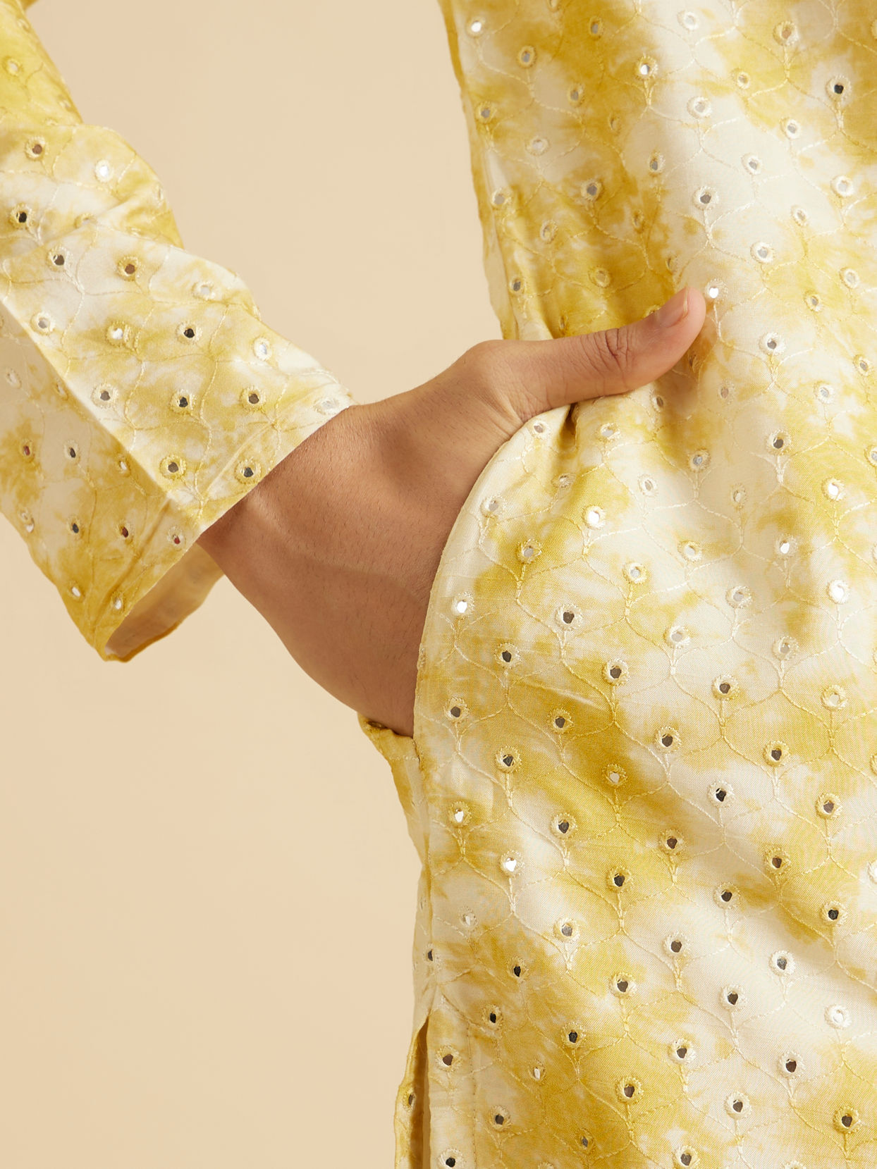 Manyavar Men Sunlit Yellow Kurta Pajama