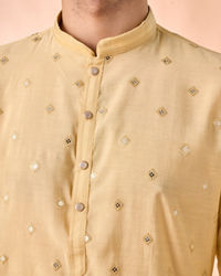 Manyavar Men Vibrant Yellow Elegance Kurta Pajama