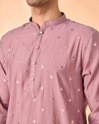 Manyavar Men Dusty Pink Elegance Kurta Pajama