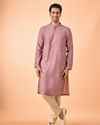 Manyavar Men Dusty Pink Elegance Kurta Pajama