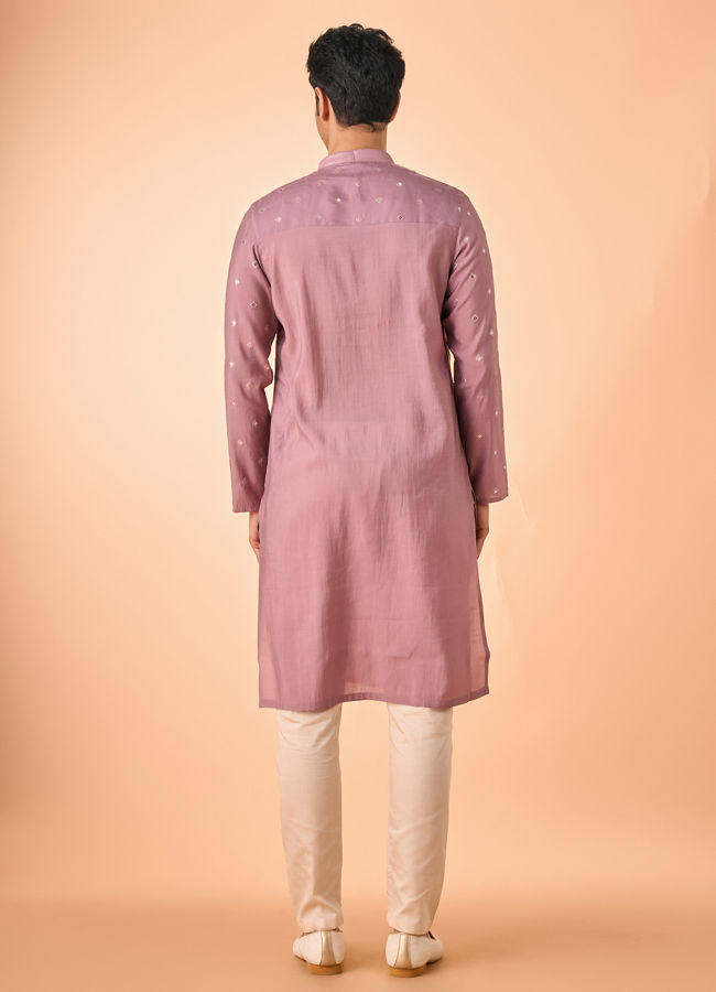 Manyavar Men Dusty Pink Elegance Kurta Pajama